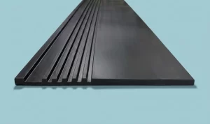 Front perspective render of the heavy-duty vulcanised rubber cable belt, showing the surface profile ridges and material thickness.
